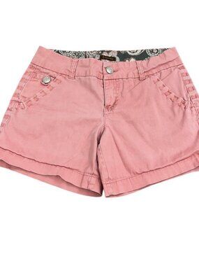 Copper Key Junior’s Pink Cuffed Low Rise Chino Shorts Size 3